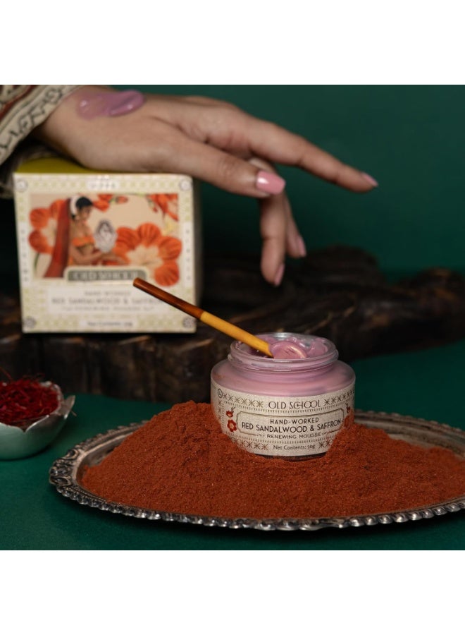 OLD SCHOOL Rituals Red Sandalwood & Saffron Age-Defying Face Moisturiser|For Dull Or Mature Skin|Hydrating Mousse|50G|Reduces Fine Lines & Wrinkles|Enhances Youthful Radiance 50g - Image 4